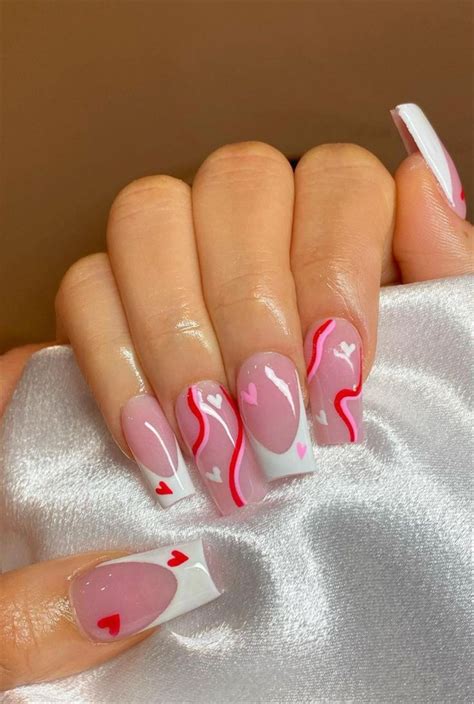 cute nail colors for february|february acrylic nail ideas.